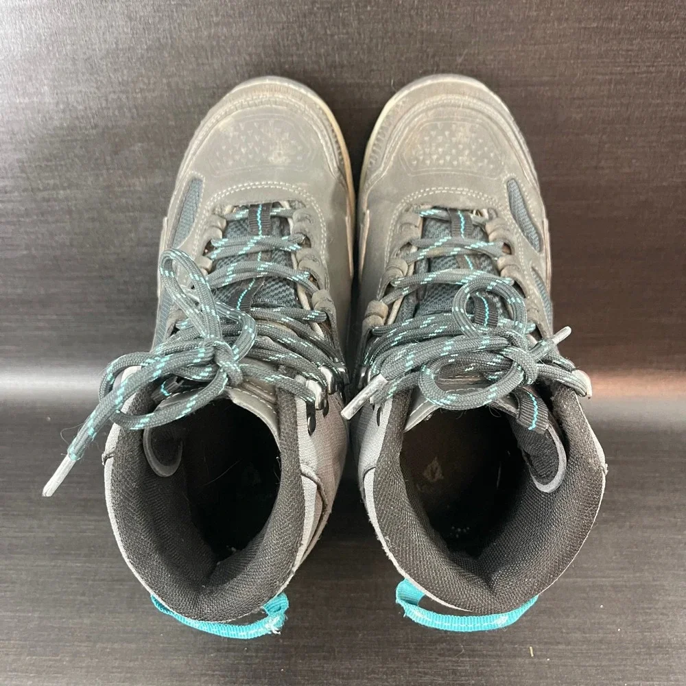 Vasque Breeze Kids Size 3 Grey Teal Waterproof Mid Top Outdoor‎ Boots Shoes